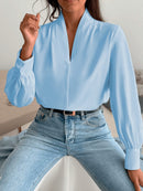 Blusa feminina elegante de manga comprida