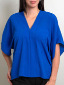 Blusa feminina elegante com decote em V