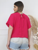 Blusa feminina elegante com decote em V