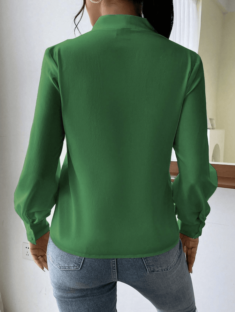 Blusa feminina elegante de manga comprida