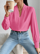 Blusa feminina elegante de manga comprida