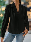 Blusa feminina elegante de manga comprida