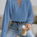 Blusa feminina elegante de manga comprida