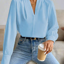 Blusa feminina elegante de manga comprida