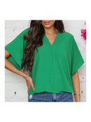 Blusa feminina elegante com decote em V