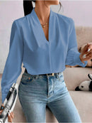 Blusa feminina elegante de manga comprida