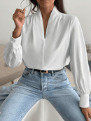 Blusa feminina elegante de manga comprida