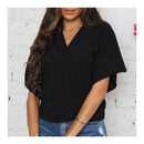 Blusa feminina elegante com decote em V