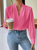 Blusa feminina elegante de manga comprida