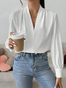 Blusa feminina elegante de manga comprida