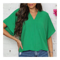 Blusa feminina elegante com decote em V