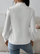 Blusa feminina elegante de manga comprida