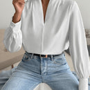 Blusa feminina elegante de manga comprida