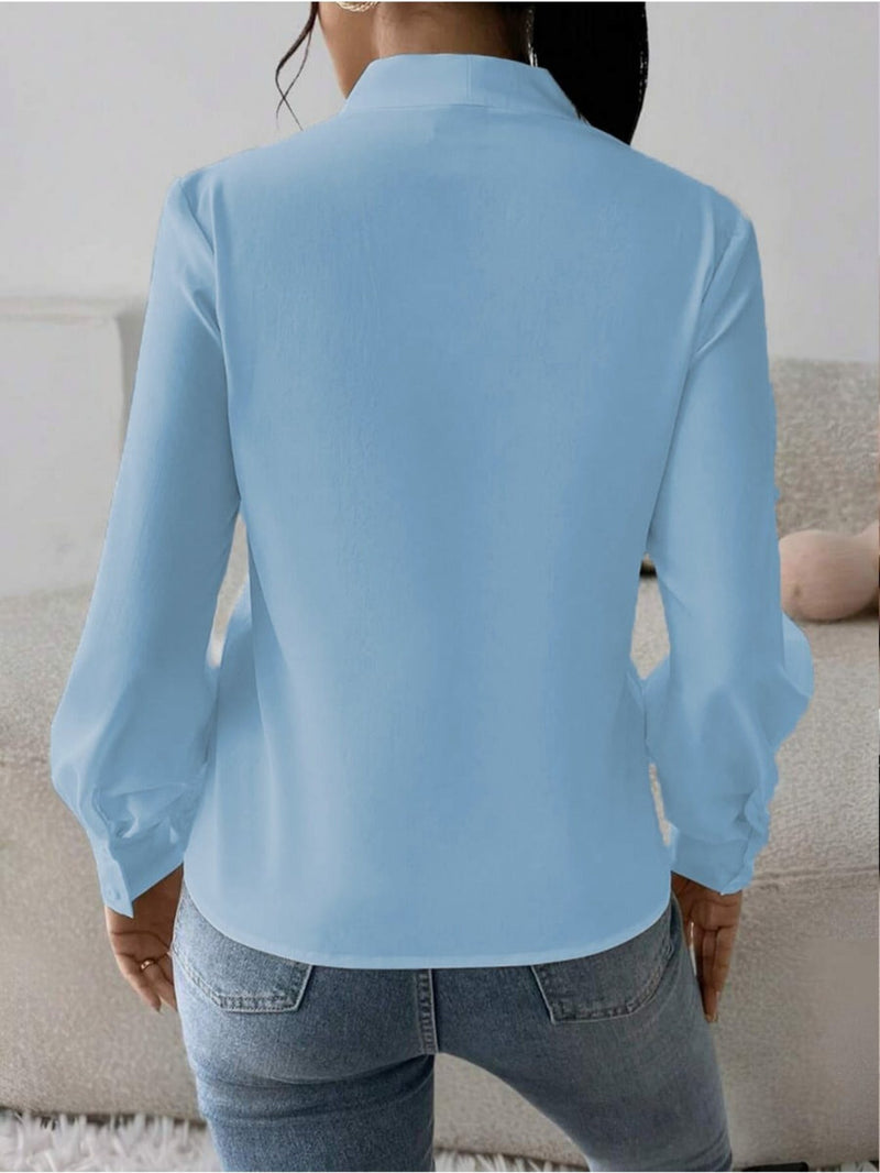 Blusa feminina elegante de manga comprida