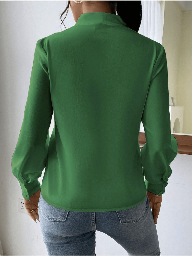 Blusa feminina elegante de manga comprida