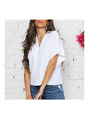 Blusa feminina elegante com decote em V