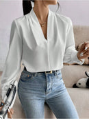 Blusa feminina elegante de manga comprida