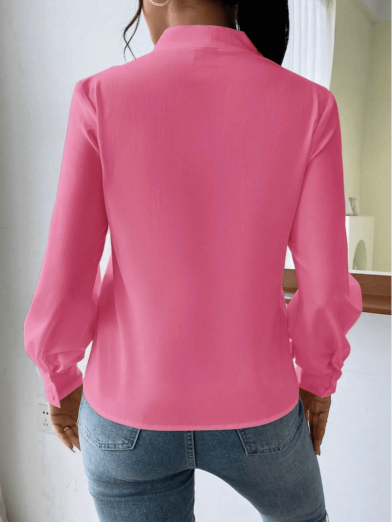 Blusa feminina elegante de manga comprida